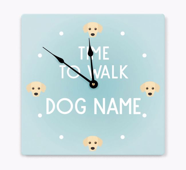 Time To Walk...: Personalized {breedFullName} Wall Clock